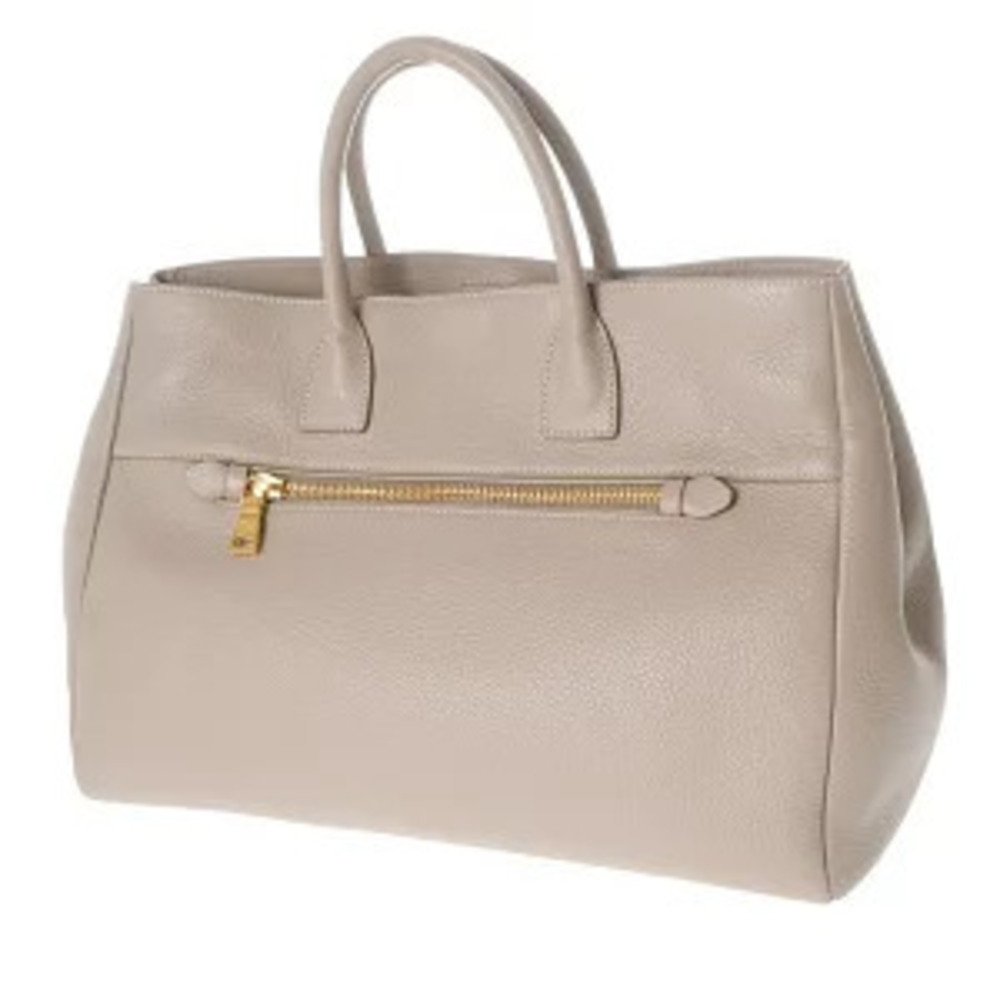 Prada Tote Leather Gray Bag